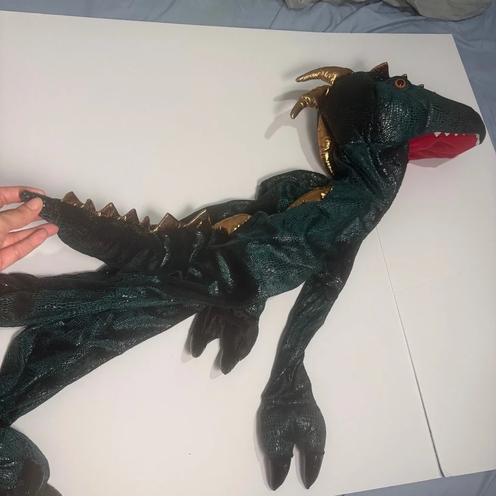 Dream Play Imagine Green Dragon Costume Kids 4T Halloween Jumpsuit